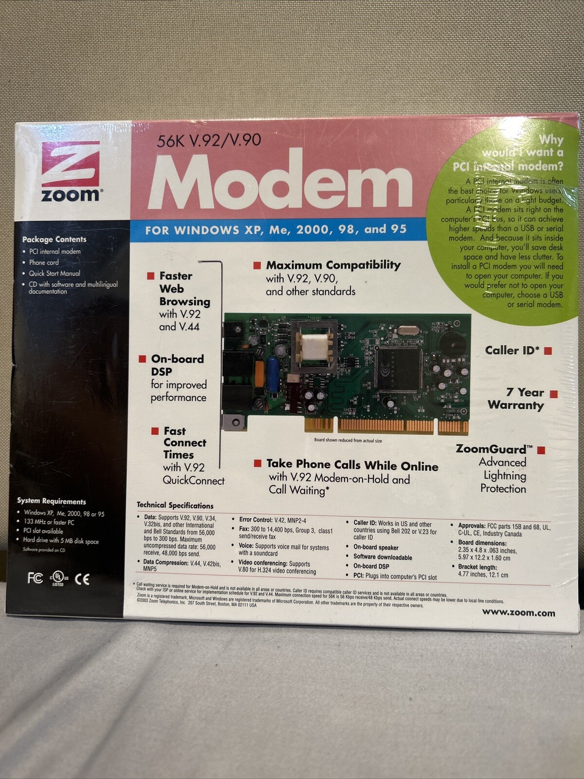 Zoom 56K V.92/V.90 zoom® Modem Model 3025 / PCI