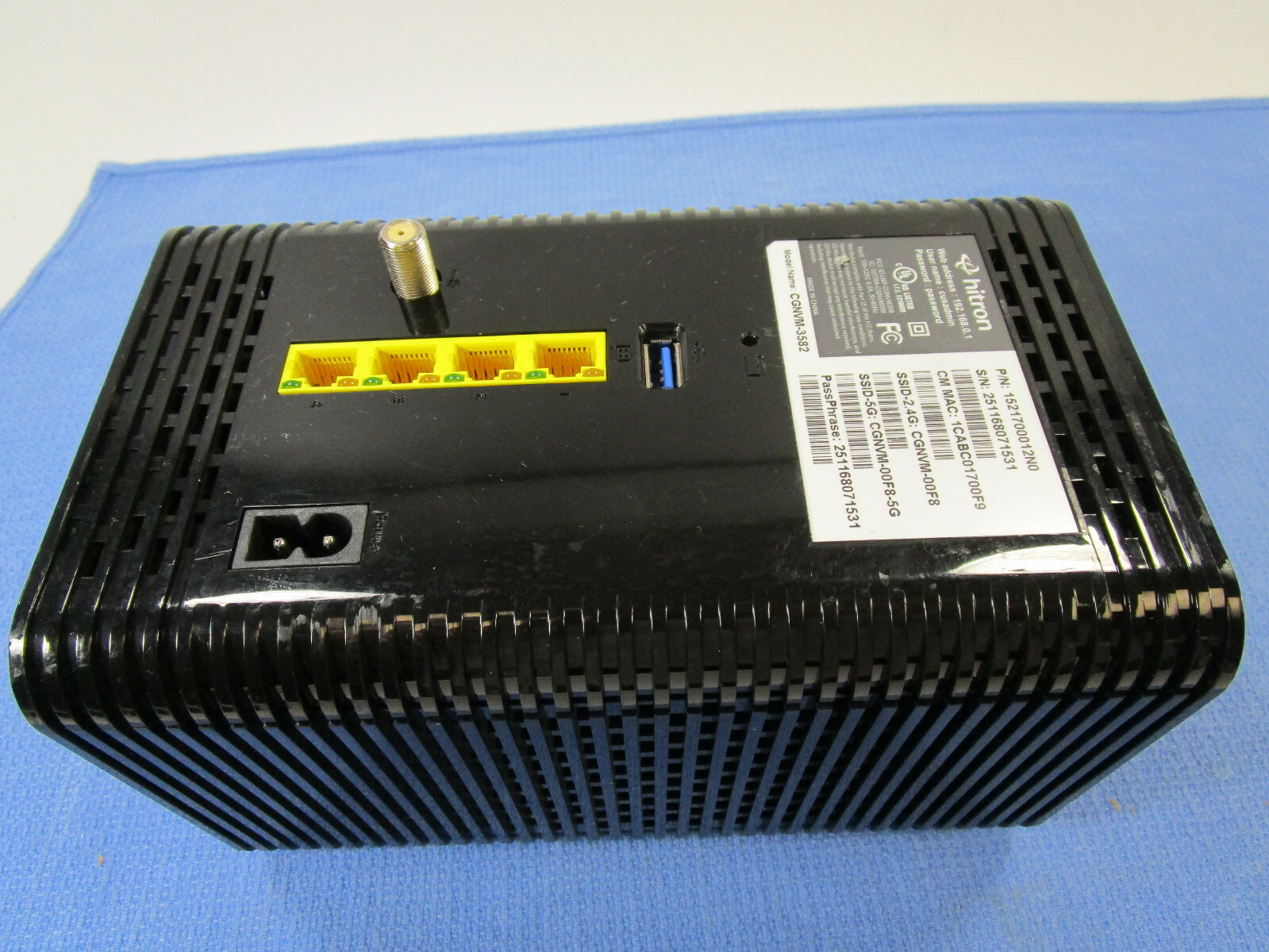 Hitron CGNVM-3582 Wireless Cable Modem 3.0 32×8 Downstream channels