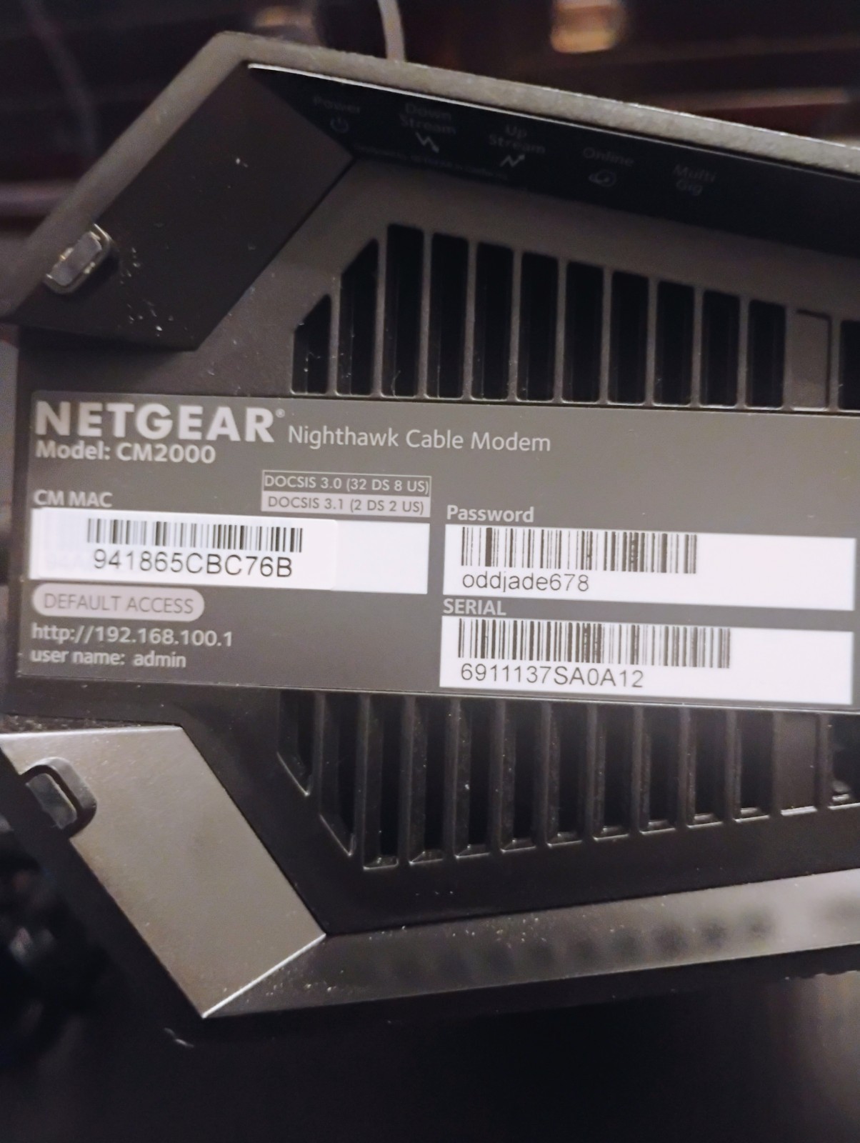 NETGEAR CM2000 Nighthawk DOCSIS 3.1 – 2.5 Gbps Internet Speed Cable Modem
