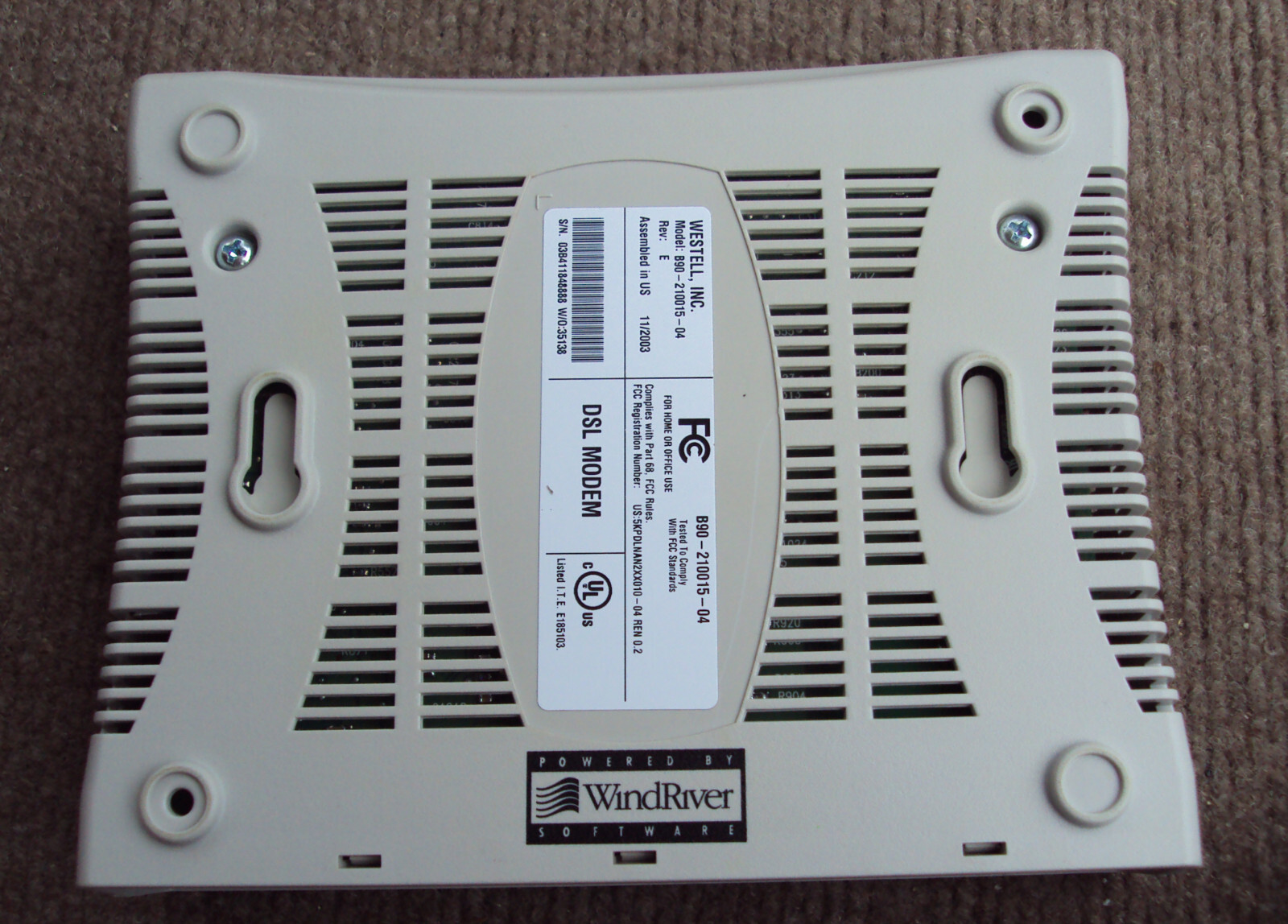 Westell WireSpeed DSL Modem B90-210015-04