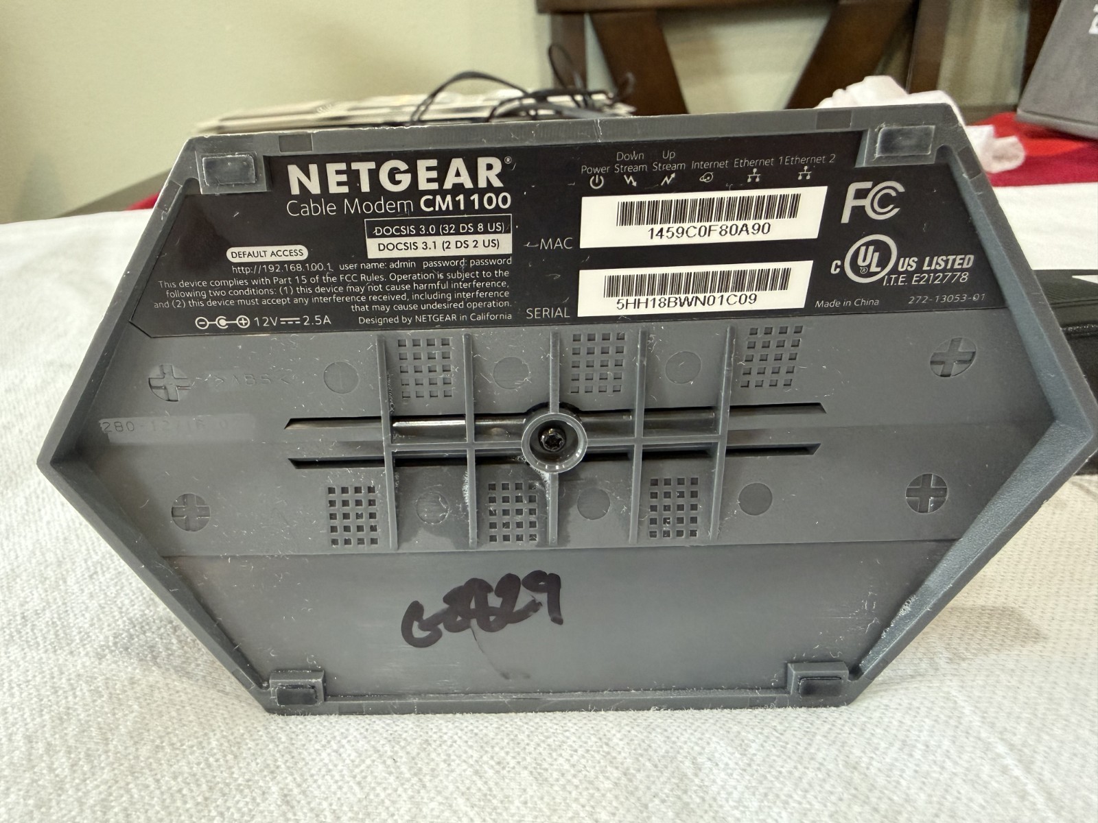 Netgear Nighthawk CM1100 DOCSIS 3.1 Multi-Gig Cable Modem