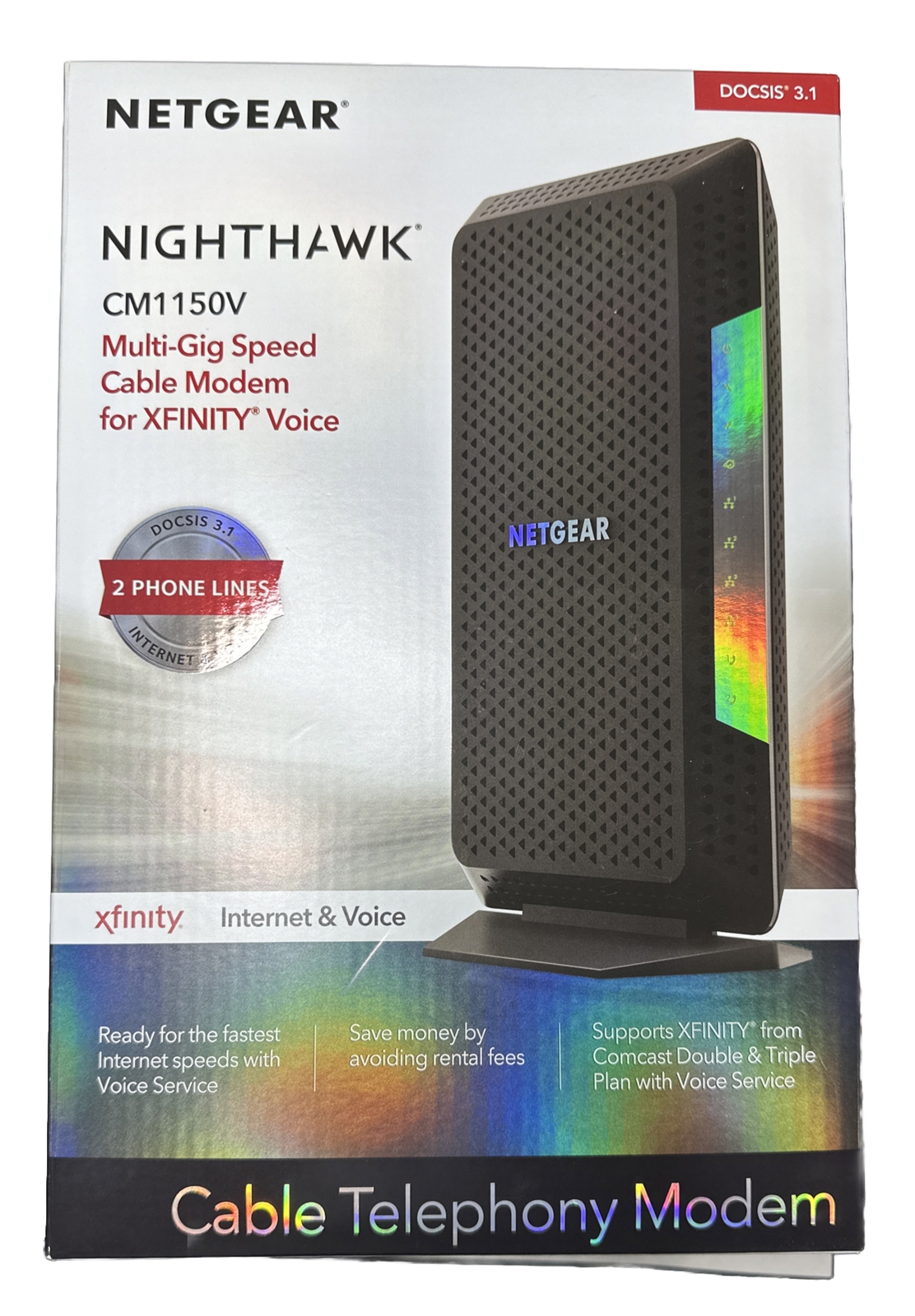 NETGEAR Nighthawk CM1150V DOCSIS 3.1 Cable Modem – OPEN BOX