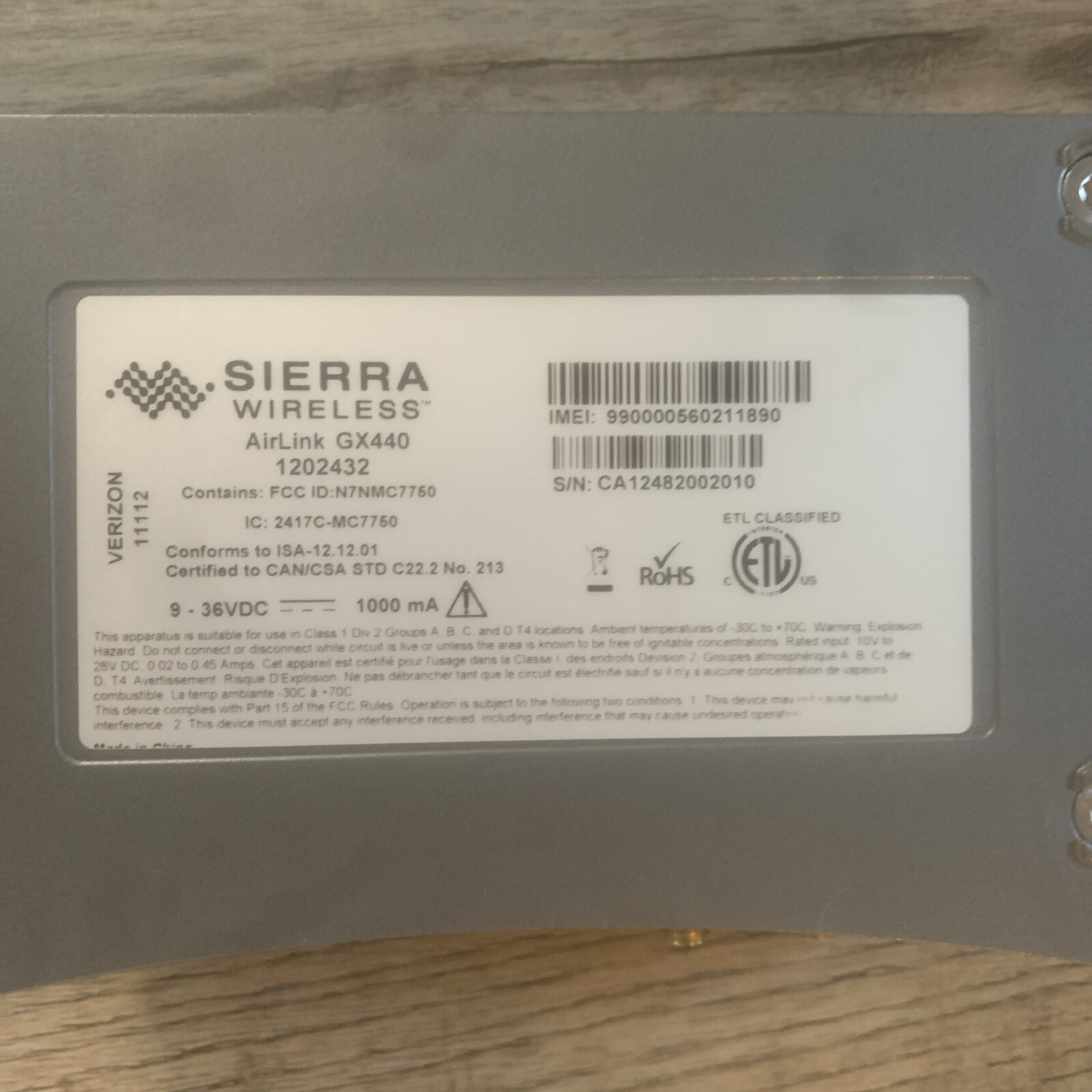Sierra Wireless Airlink GX440 4G LTE Wireless Cellular Modem Gateway L@@K