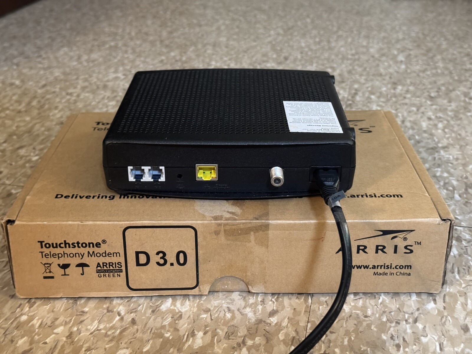 Arris TM1602 DOCSIS 3.0 Telephony Cable Modem premod with BitWare