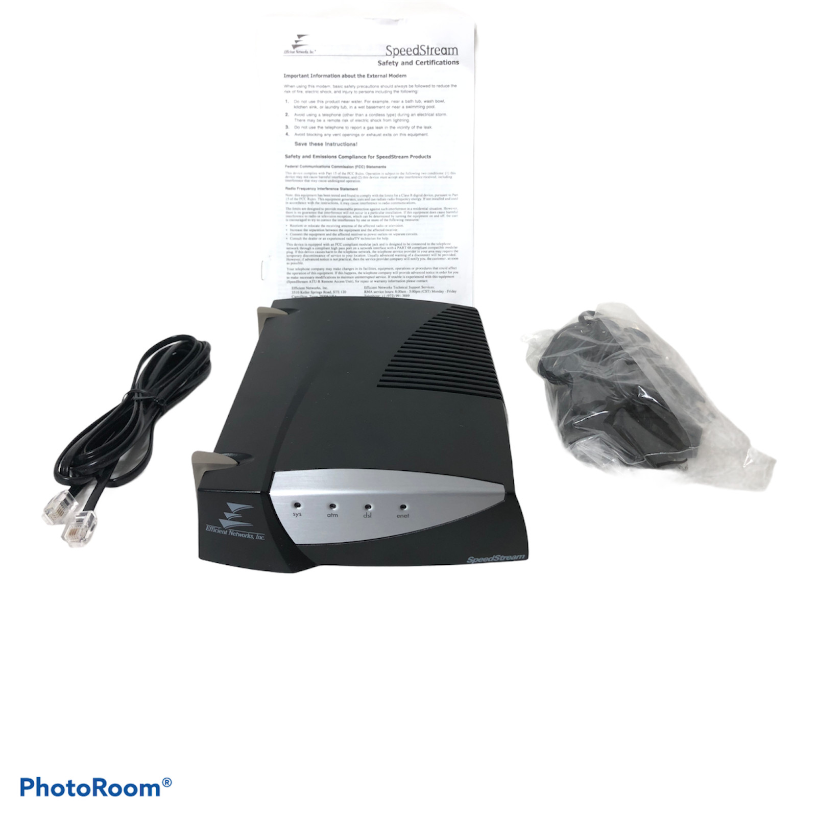 SpeedStream 5260 Ethernet ADSL DSL Modem Efficient Networks Inc