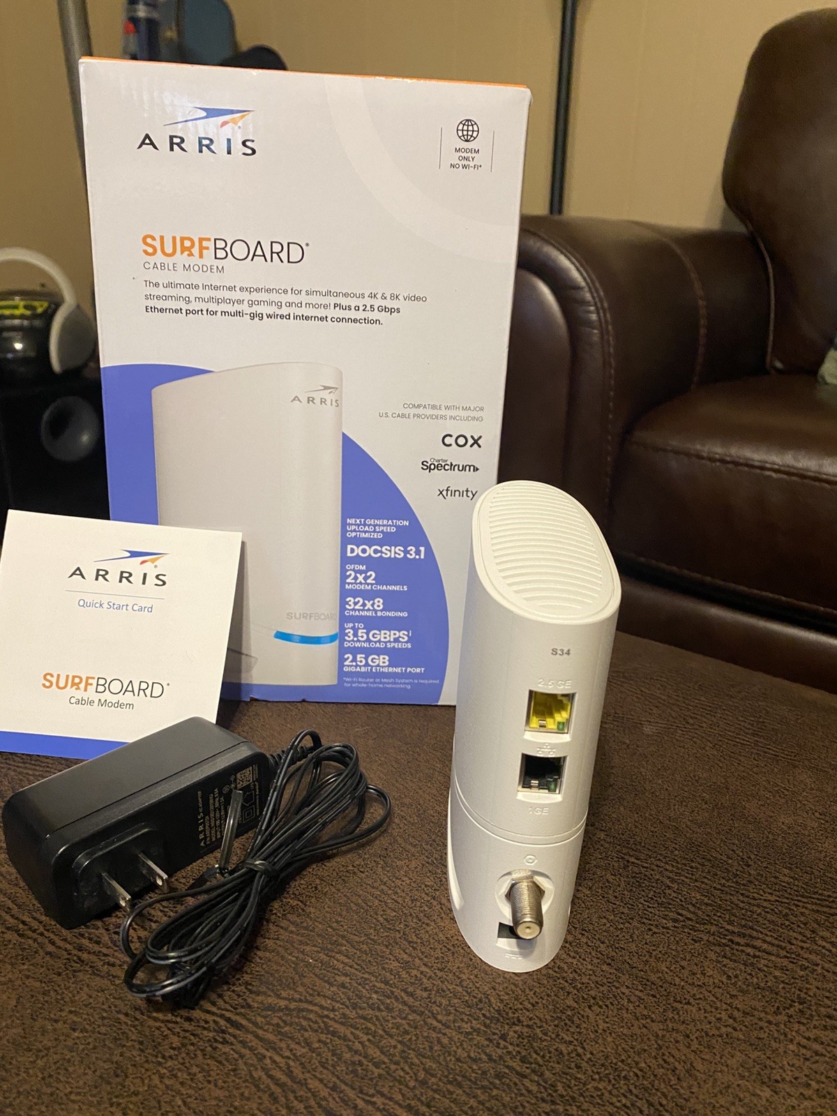 arris surfboard s34 docsis 3.1 cable modem