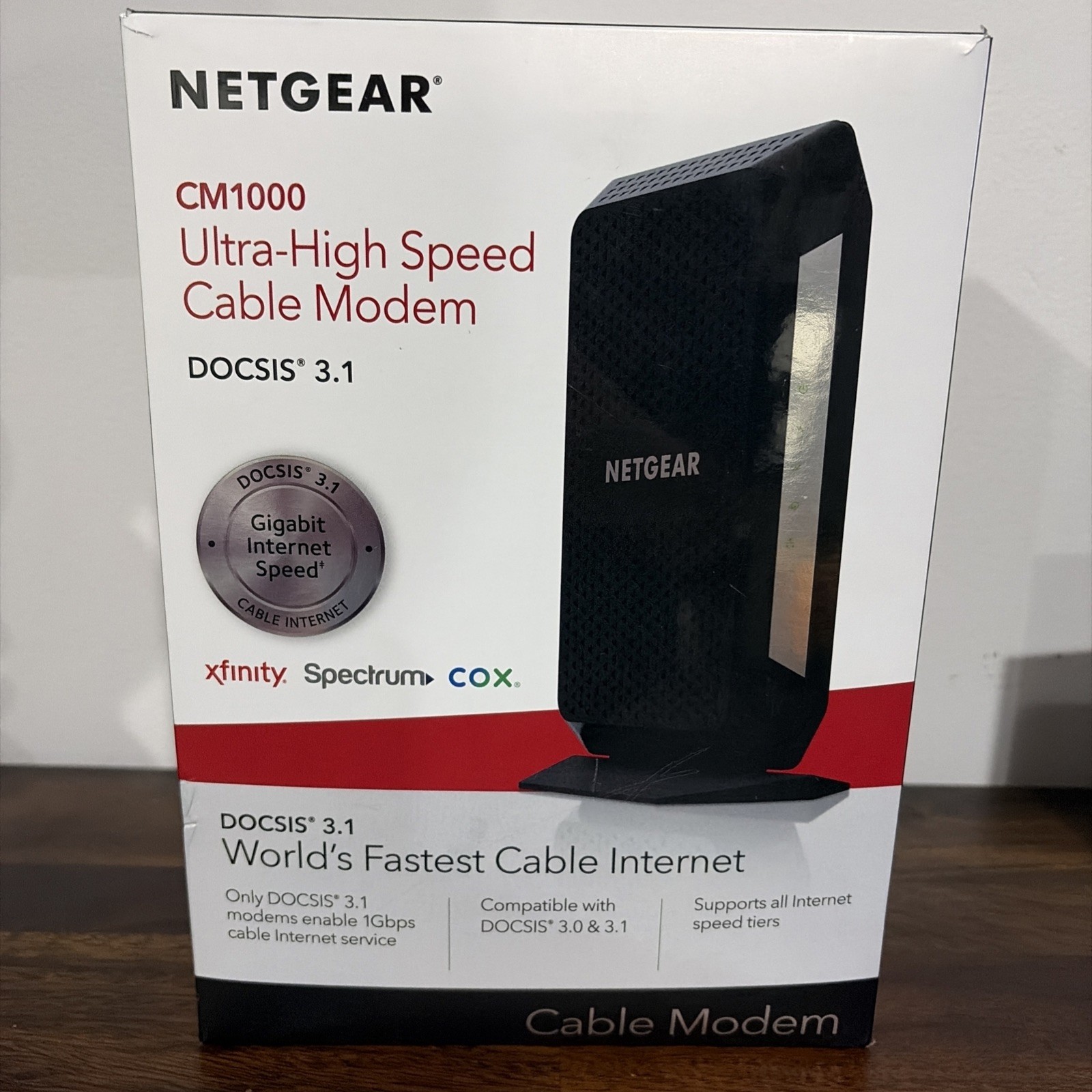 NETGEAR, CM1000, Ultra High Speed Cable Modem: Docsis 3.1 – Read Description