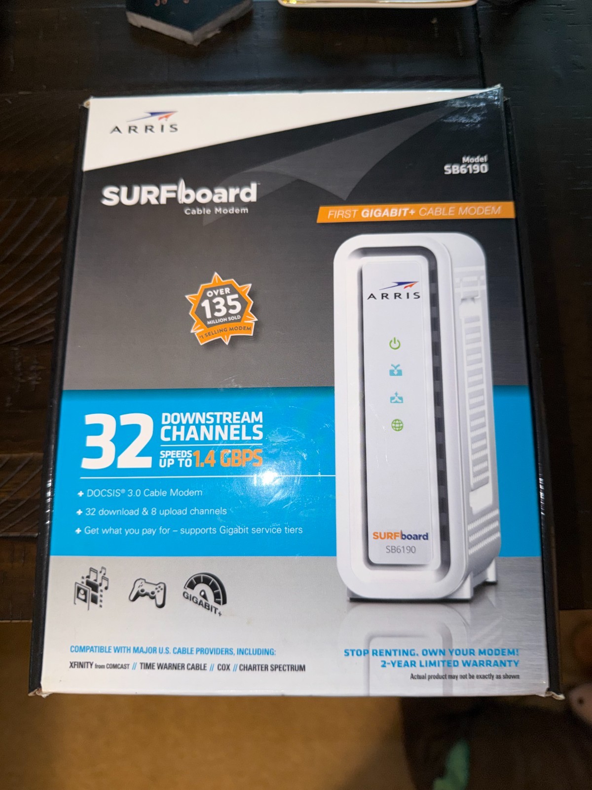 ARRIS SURFboard DOCSIS 3.0 Cable Modem – SB6190