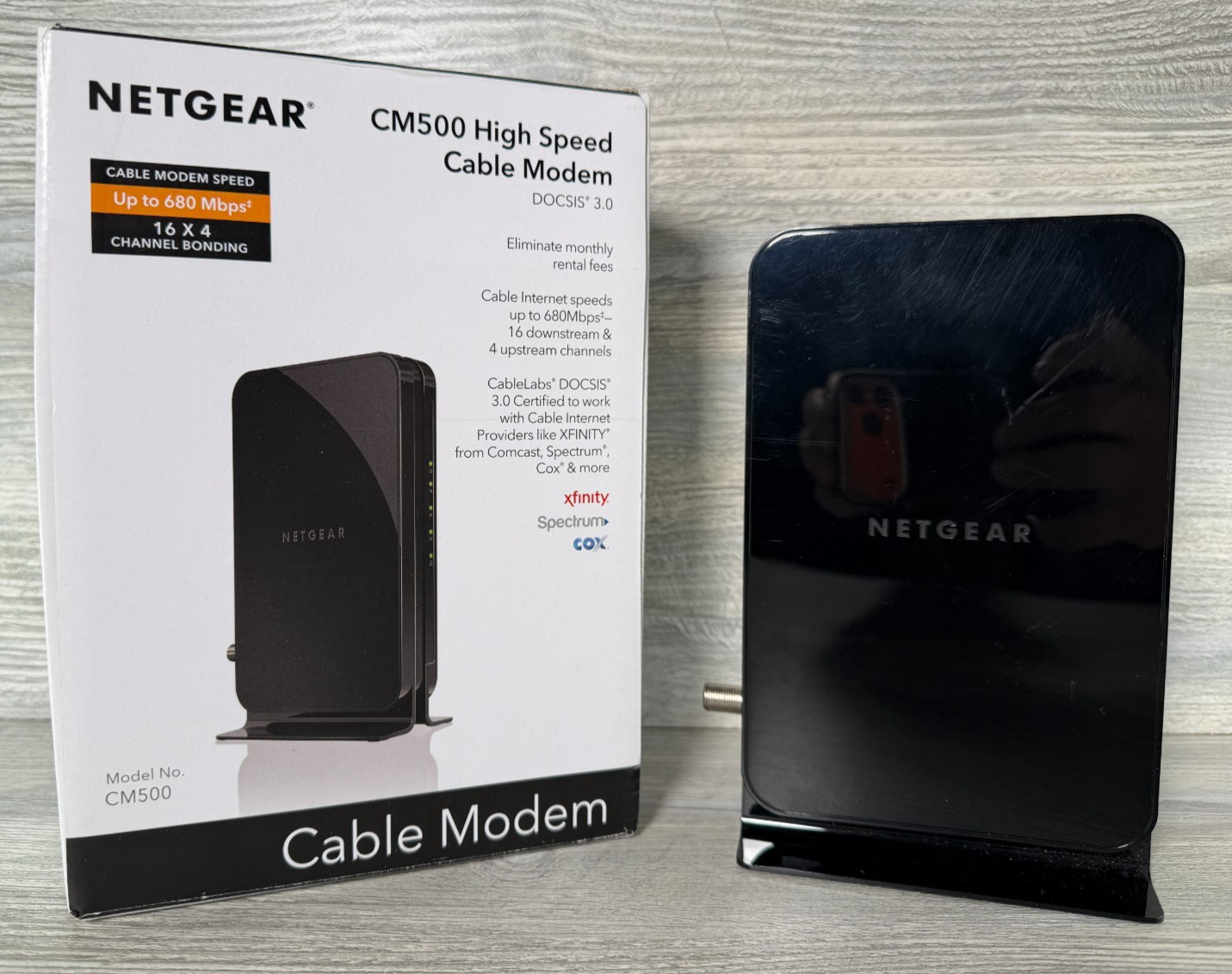 NETGEAR CM500-1AZNAS 16×4 DOCSIS 3.0 Cable Modem Max Download Speeds of 680 mbps