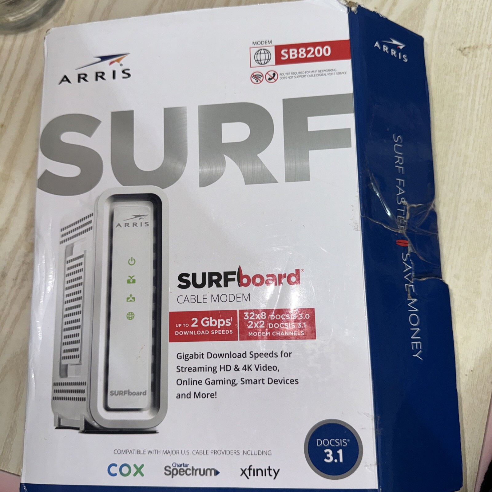 ✨ ARRIS SB8200 Cable Modem Fast DOCSIS 3.1 1Gbs Comcast Xfinity Spectrum Cox