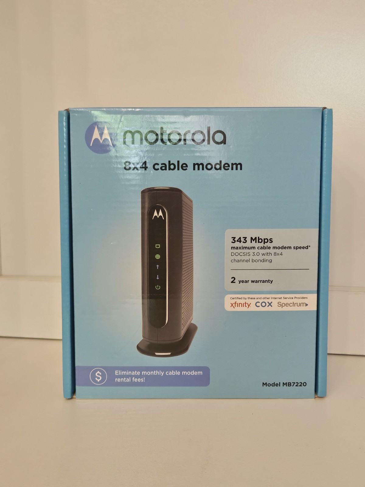 Motorola 8×4 Cable Modem 343 Mbps model MB7220