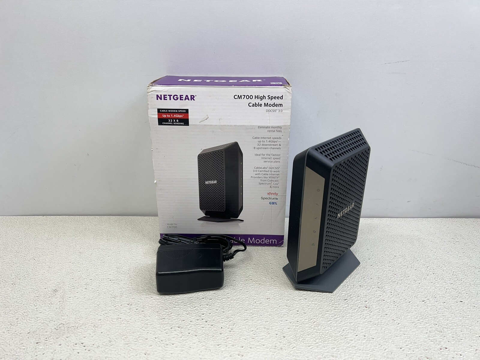 *AS IS* NETGEAR CM700-100NAS CM700 High Speed Cable Modem DOCSIS 3.0 –