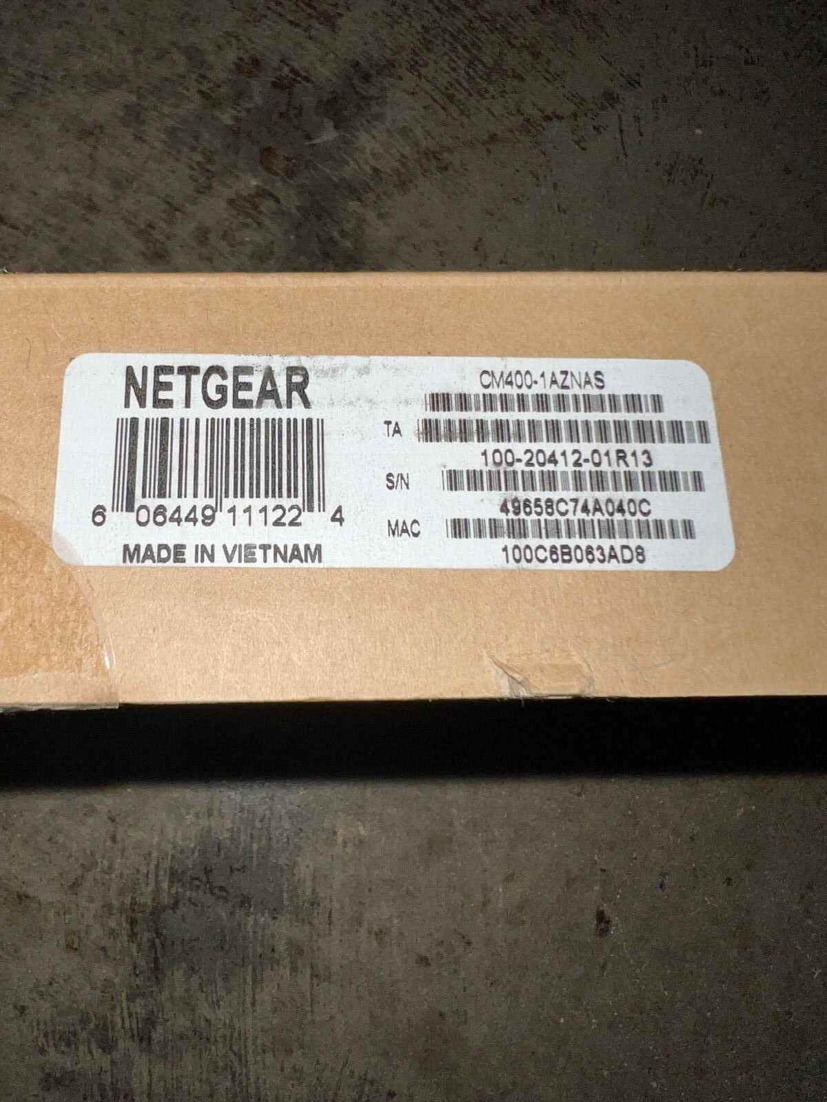 NETGEAR High Speed DOCSIS 3.0 Cable Modem (CM400-100NAS) 100 Mbps Most Providers