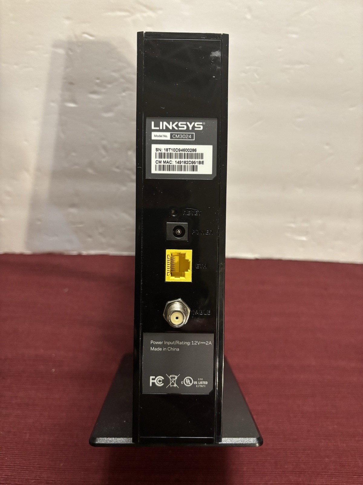 Linksys CM3024 Cable Modem DOCSIS 3.0 up to 960 Mbs & internet up to 300 MBPS