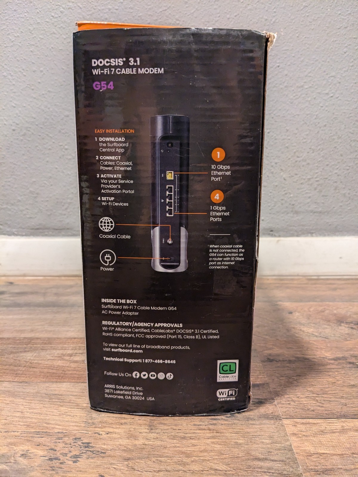 Arris G54 BE18000 WiFi 7 & DOCSIS 3.1 Cable Modem For Parts or Repair! READ!