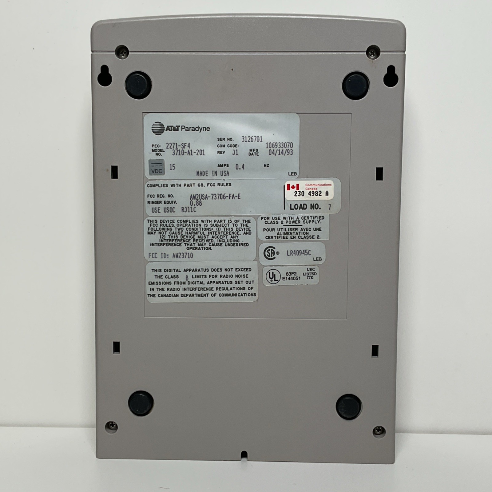 AT&T Paradyne DataPort External 14.4 Fax / Modem