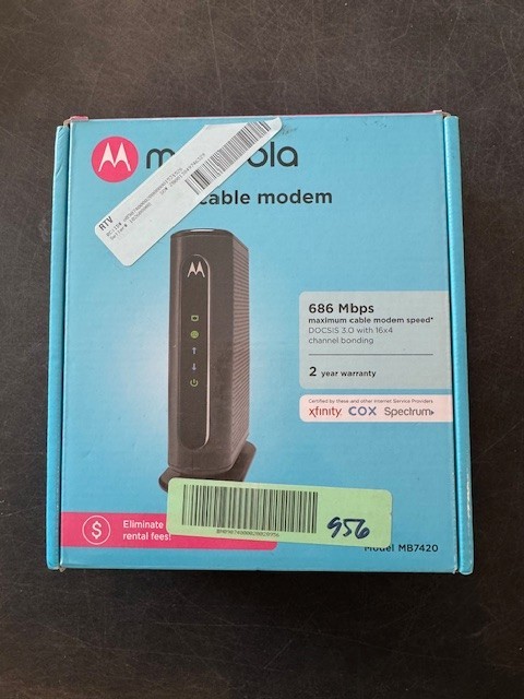 MOTOROLA 16×4 Cable Modem Model MB7420 686 Mbps DOCSIS 3.0 Open Box