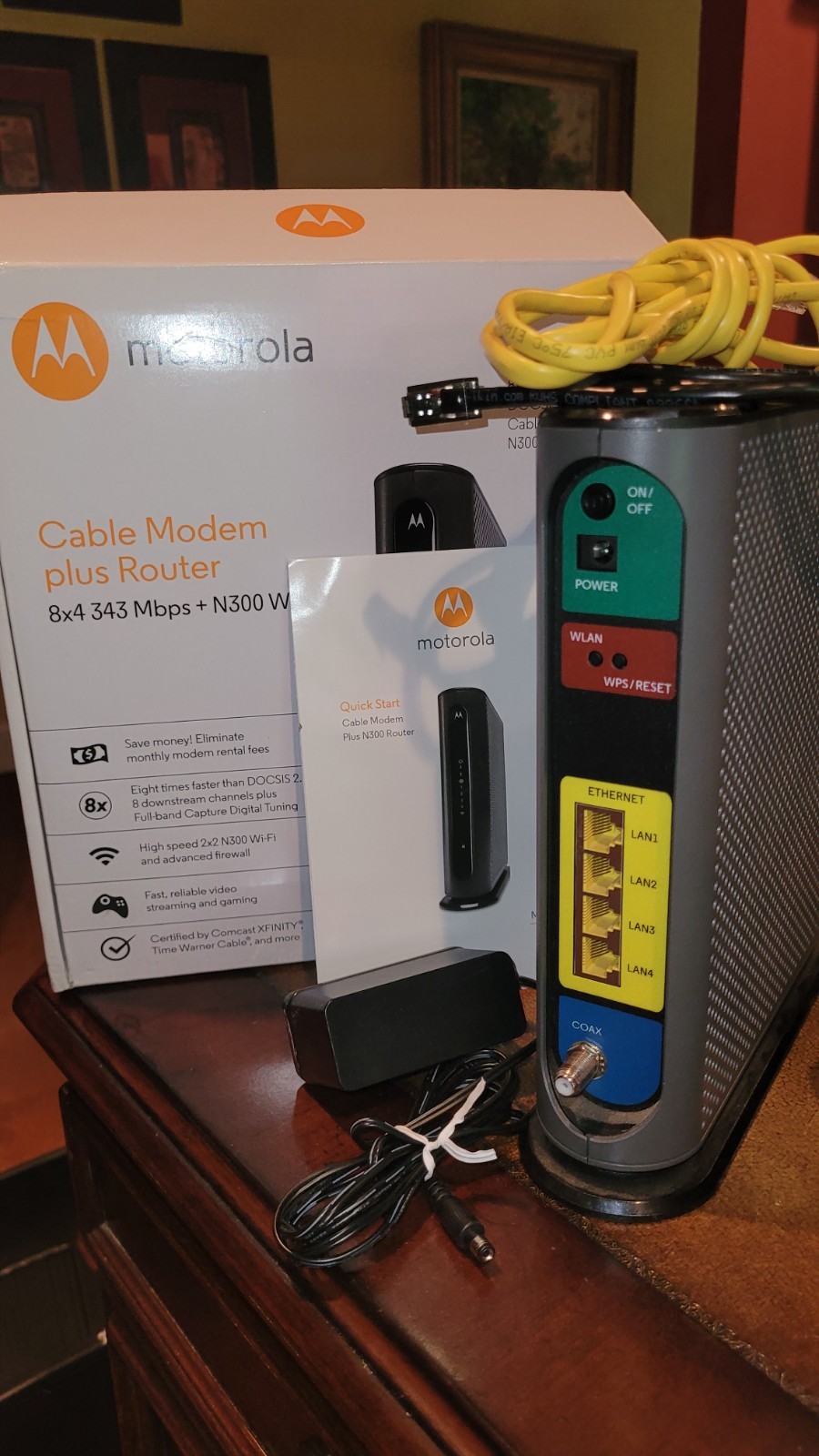 Motorola MG7310 Cable Modem Plus N300 Router