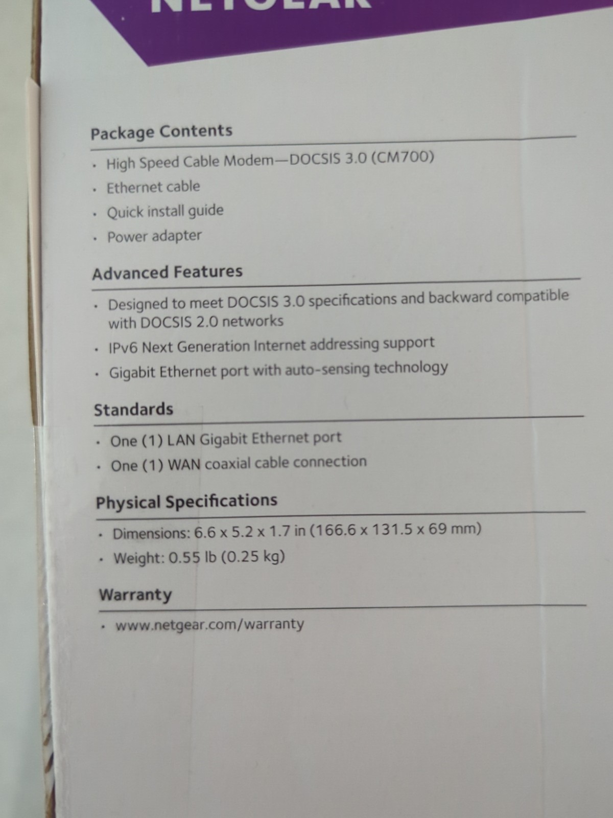 NETGEAR Cable Modem CM700 – Compatible with all Cable Providers incl. Xfinity, S
