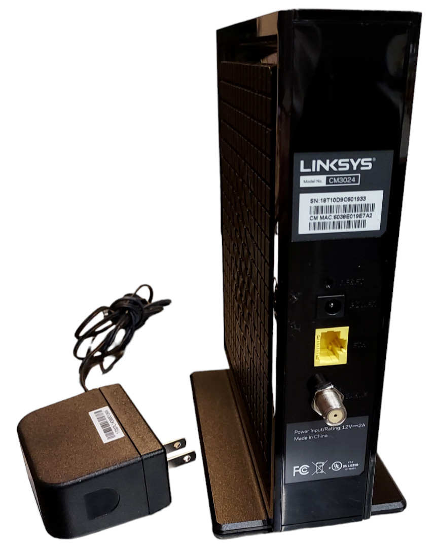 Linksys Modem DOCSIS 3.0 24×8 High Speed Cable Modem CM3024 960Mbps Black