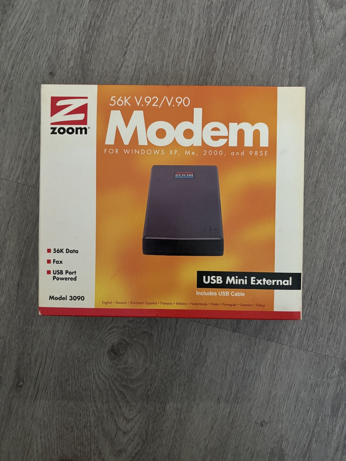 56K V.92/V.90 USB Mini External Modem, Model 3090