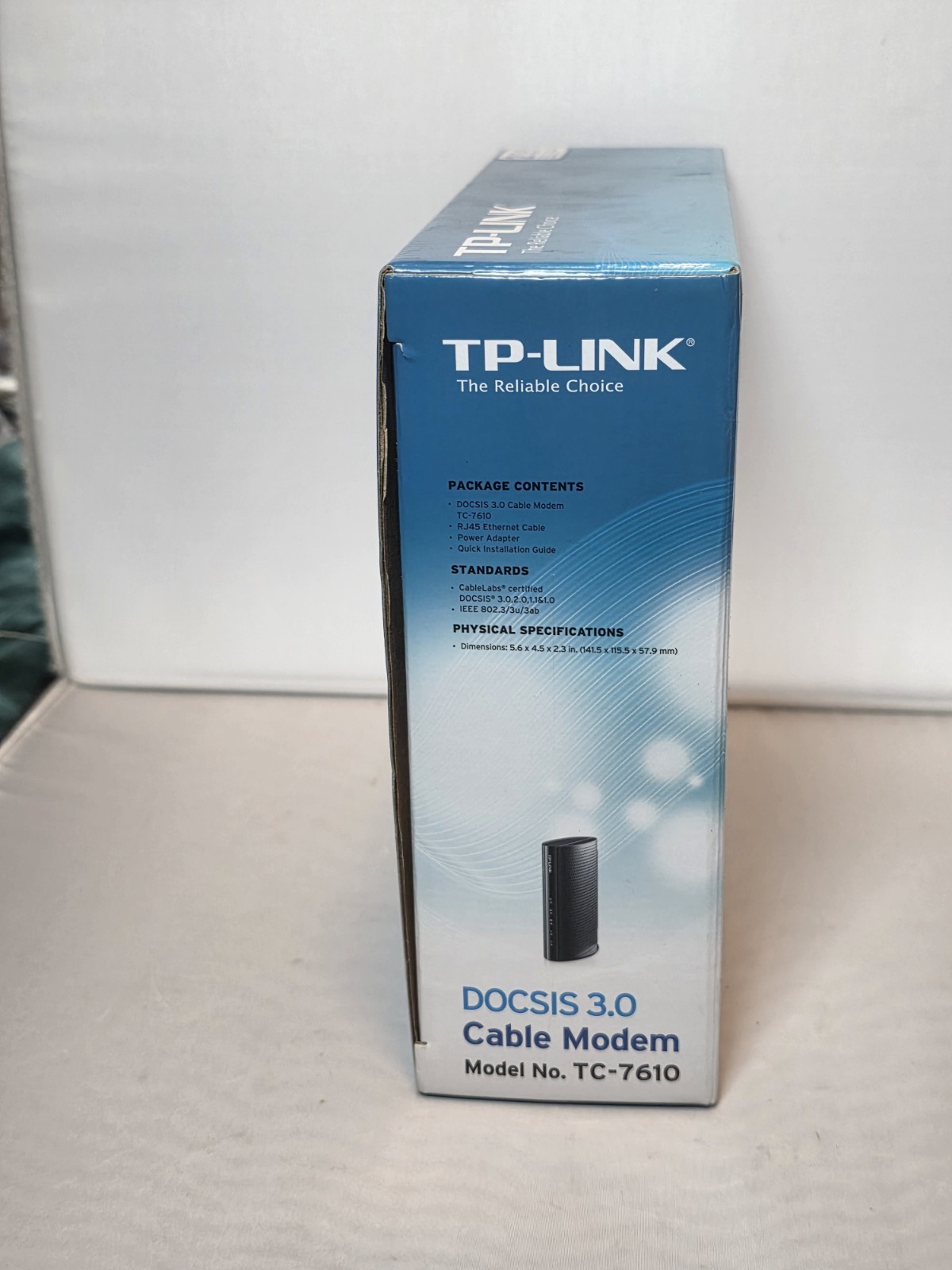 TP-Link TC-7610 DOCSIS 3.0 Cable Modem with Power Adapter – Xfinity Spectrum Cox
