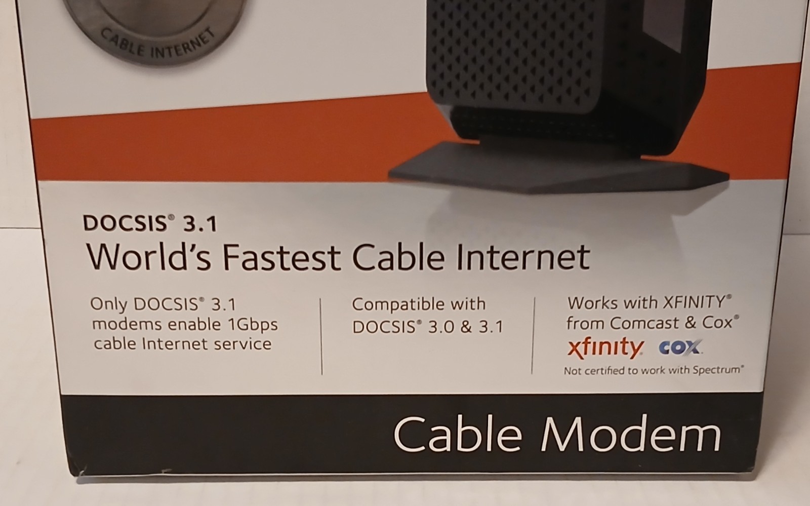 Netgear CM1000 Ultra High Speed Cable Modem (Black)