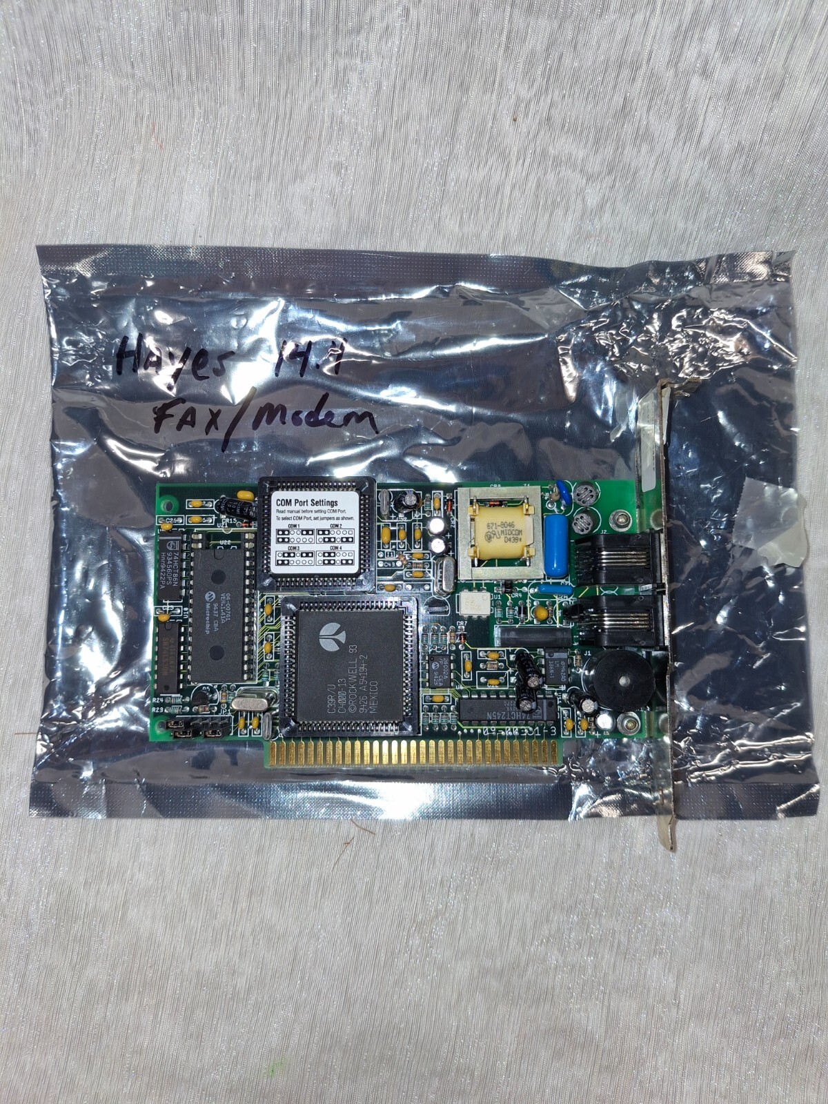 HAYES 5606AM ACCURA 14.4 + FAX ISA SHORT HALF CARD MODEM ACCURA 144