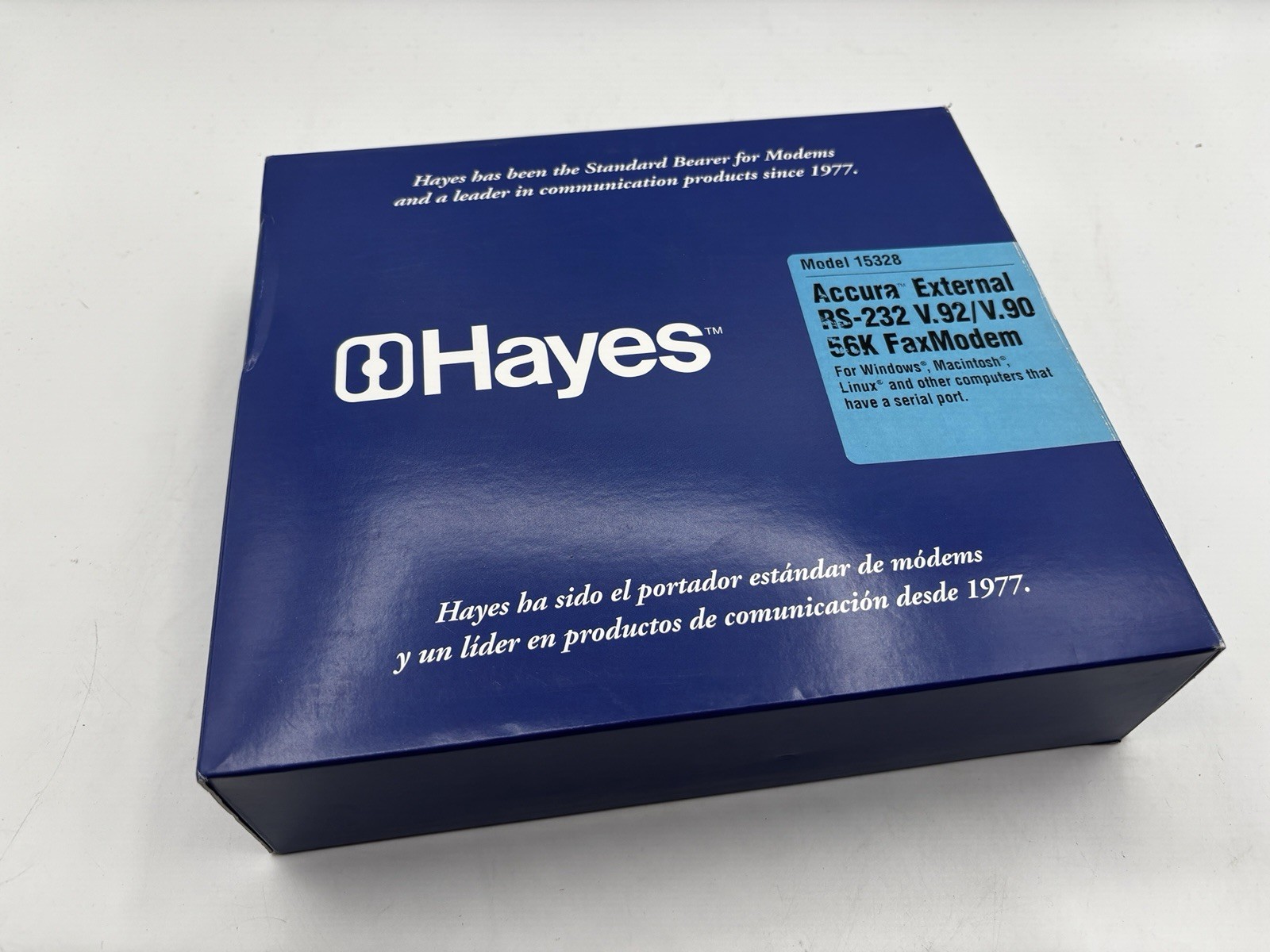 Hayes Accura External RS – 232 V.92/V.90 56k Fax Modem New In Box