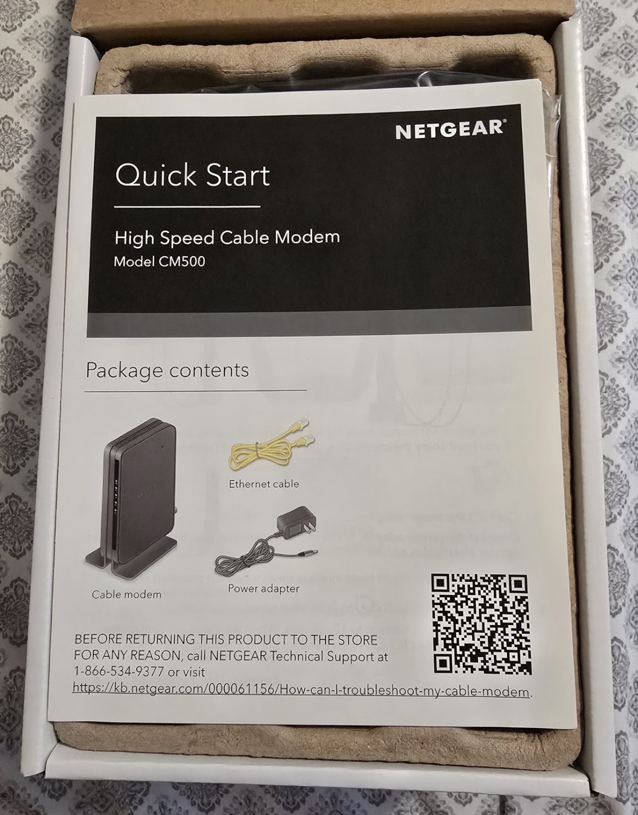 NETGEAR CM500 (CM500100NAS) 680 Mbps – Black