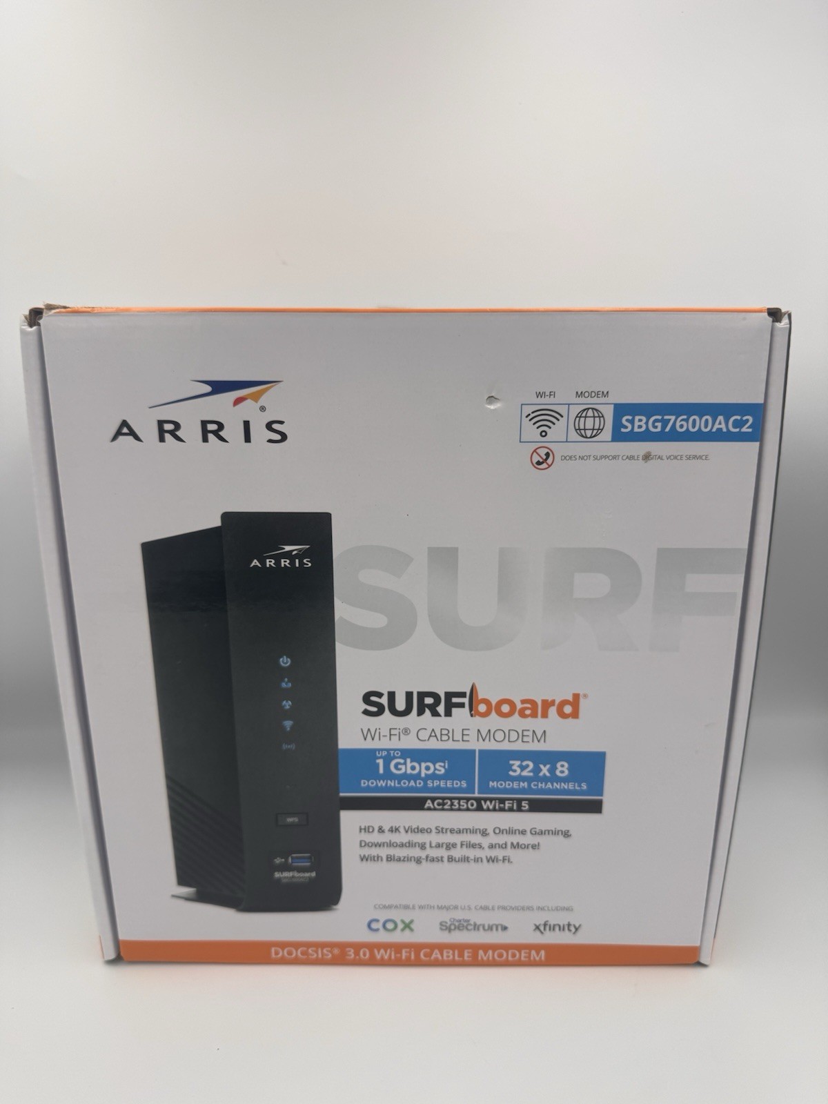 ARRIS SURFboard SBG7600AC2 DOCSIS 3.0 Cable Modem & AC2350 Wi-Fi Router – READ