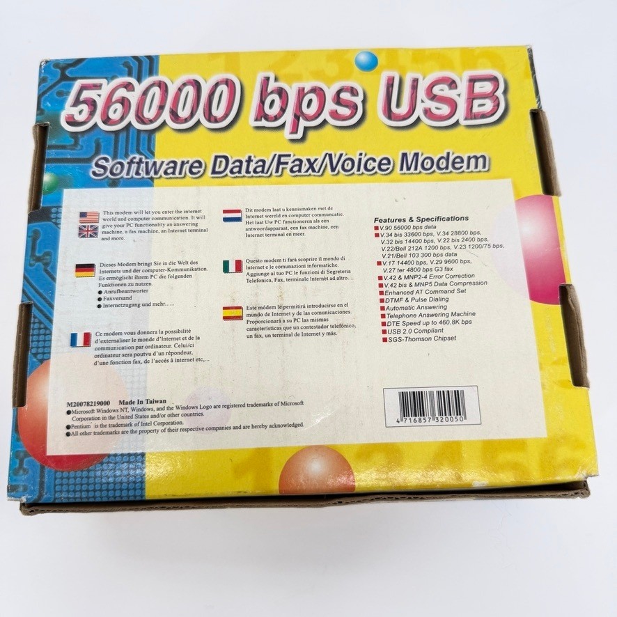 SGS-Thomson 56000 bps USB Software Data/Fax/Voice Modem WS-5614UVS
