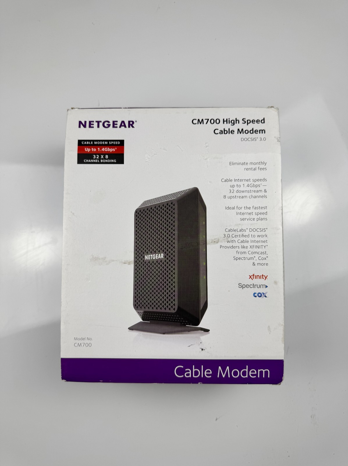 NETGEAR CM700 High Speed DOCSIS 3.0 Cable Modem 1.4Gbps CM700-100NAS