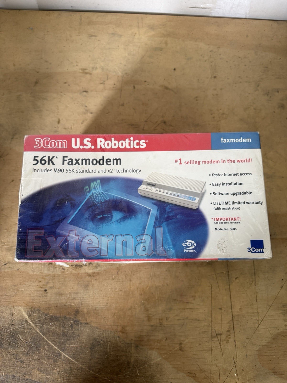 NEW Sealed 3Com U.S. Robotics 56K External Faxmodem Model 5686