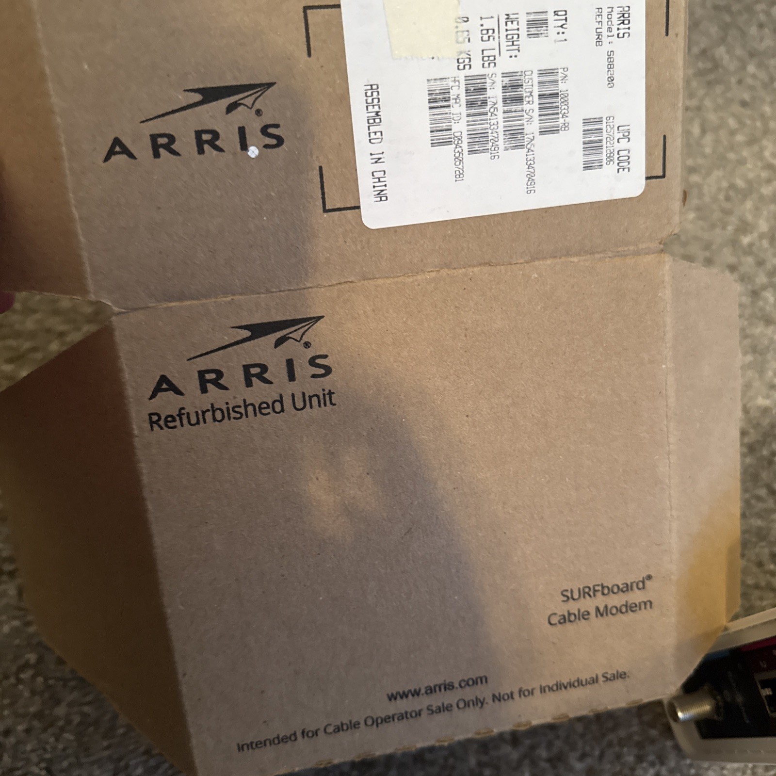 ARRIS Surfboard Sb8200 Gigabit Modem ~ Tested And Works
