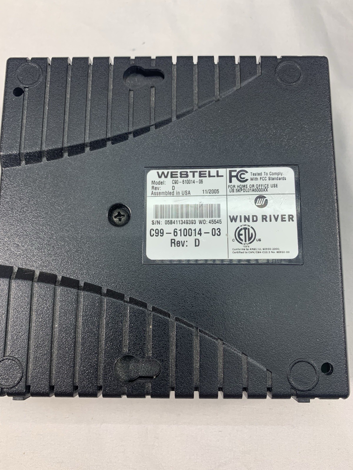 WESTELL MODEL 6100 ROUTER WITH ADAPTER