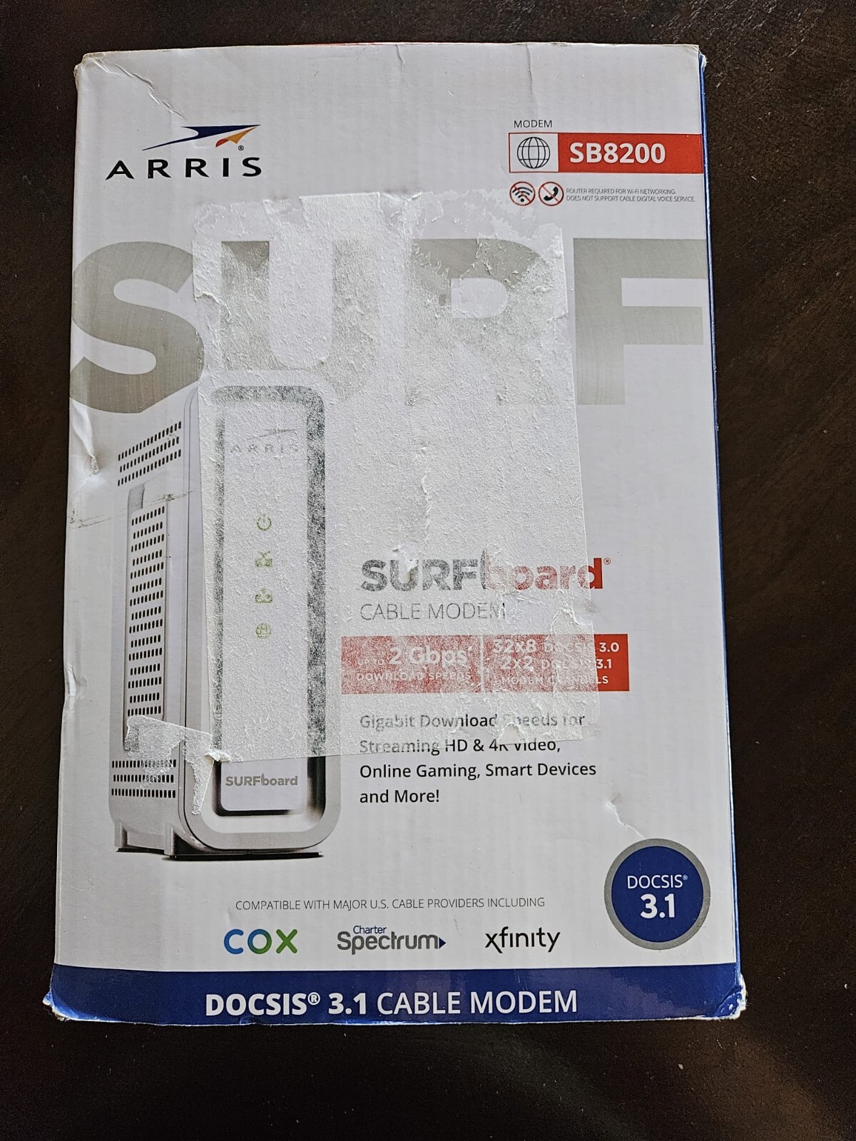 Arris SB8200 cable Modem Fast DOCSIS 3.1 1Gbs Comcast Xfinity Spectrum Cox