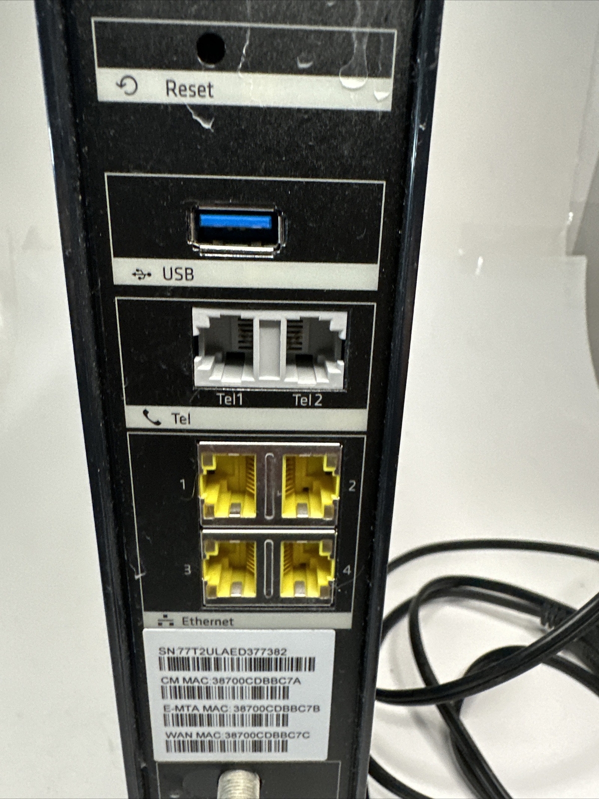Arris Touchstone TG2472G Router Gateway Model w/ Cord Untested