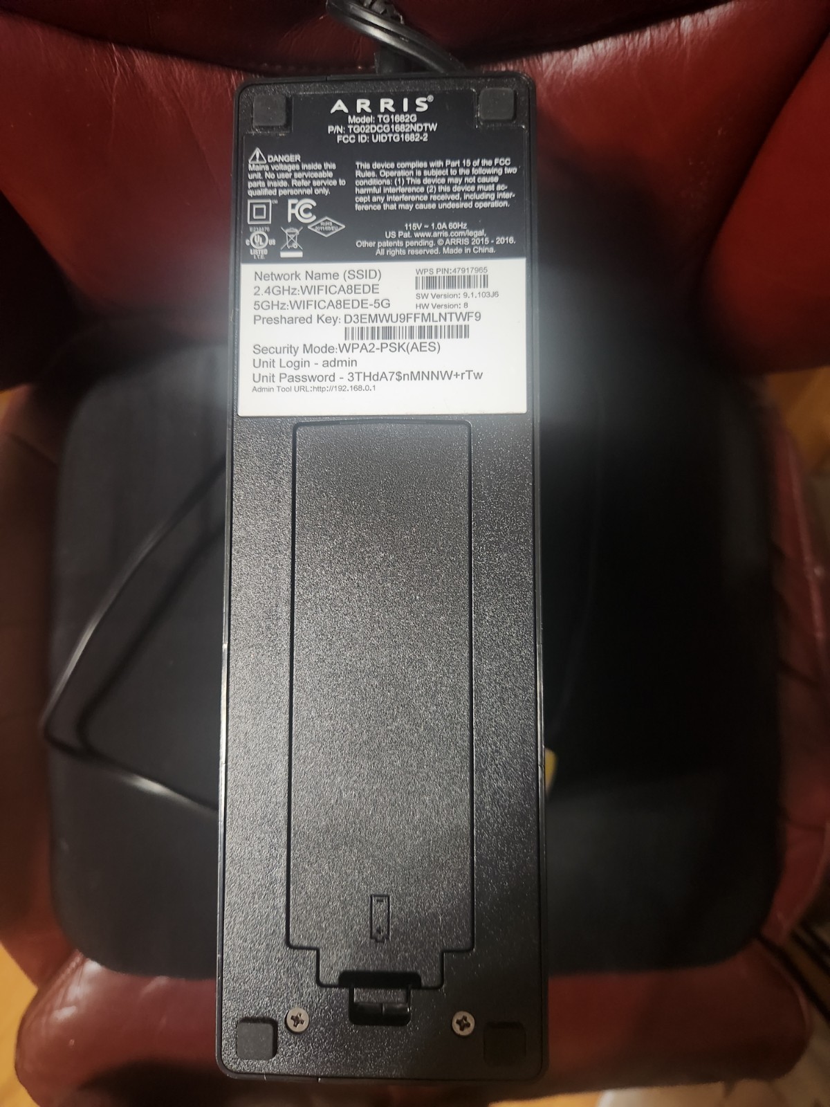 Xfinity ARRIS TG1682G Dual Band Wireless Cable Modem Router