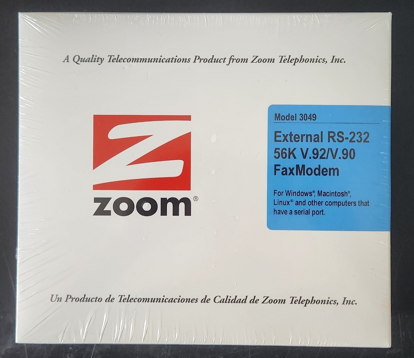 *NEW* Zoom 3049 External RS232 56K V.92/V.90 Fax Modem