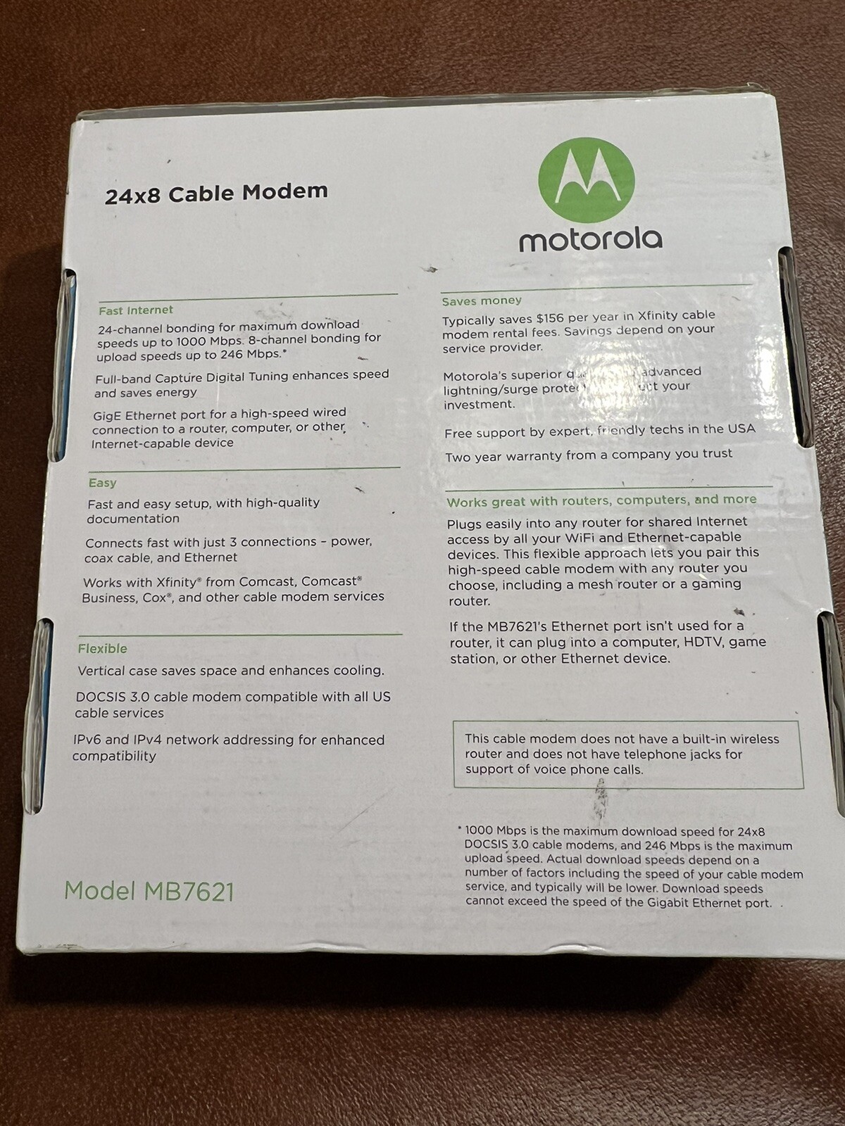 Motorola MB7621-10 1000 Mbps Modem