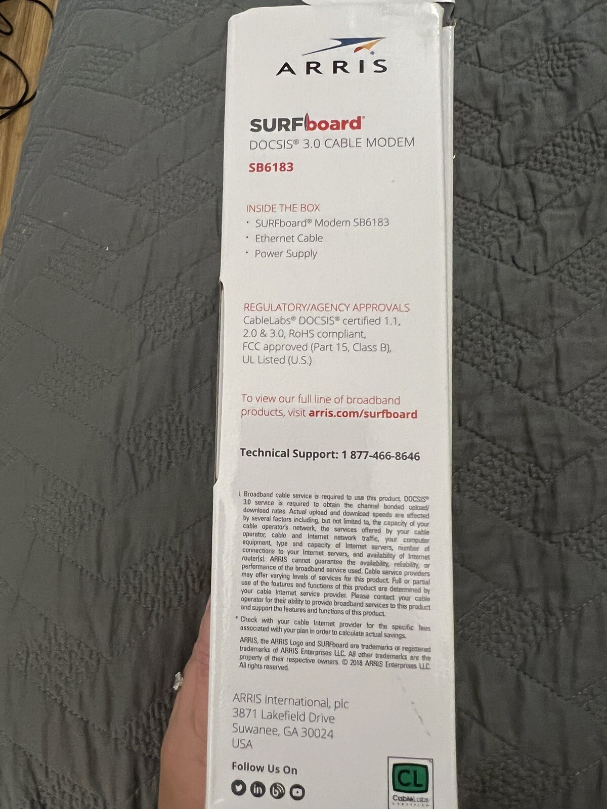 Arris Surfboard Modem SB6183 1 GB Ethernet Port