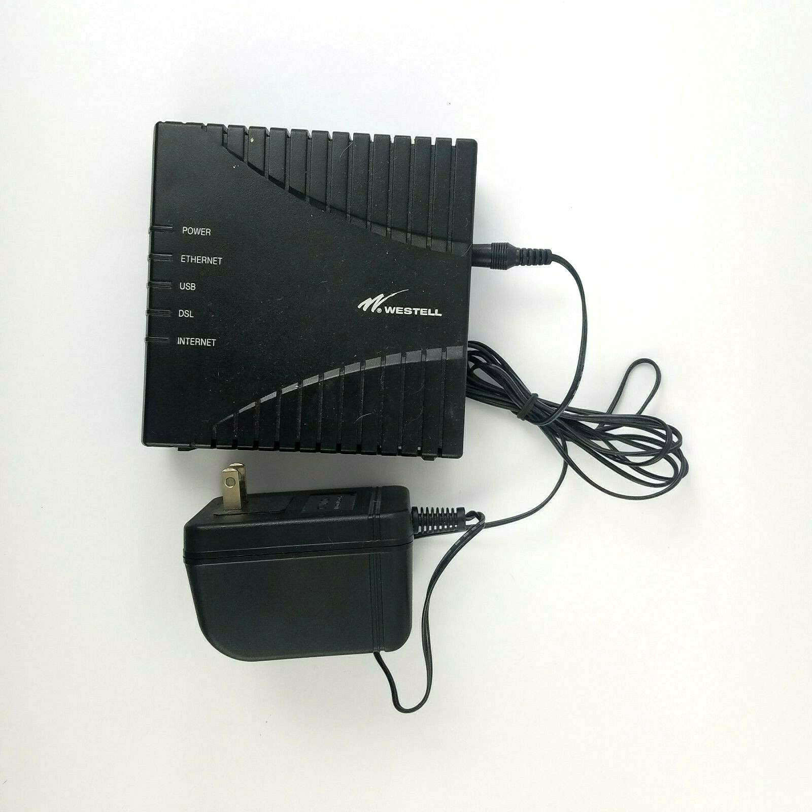 Westell C90-610030-06 Rev:F DSL Router Modem & Group West 48D-9-600 Adapter