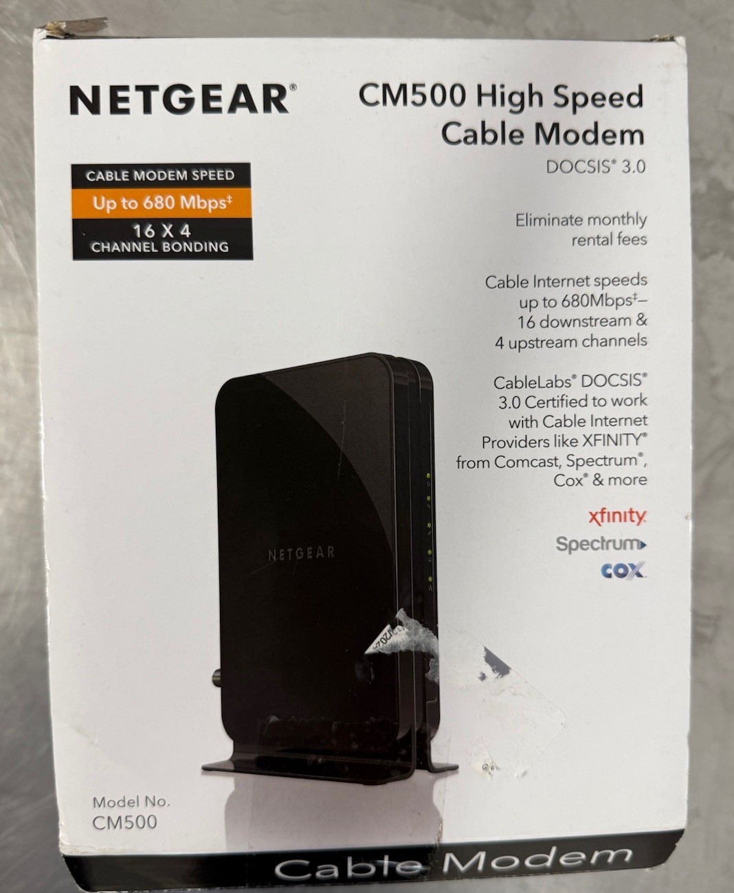 NETGEAR CM500 (CM500100NAS) 680 Mbps – Black