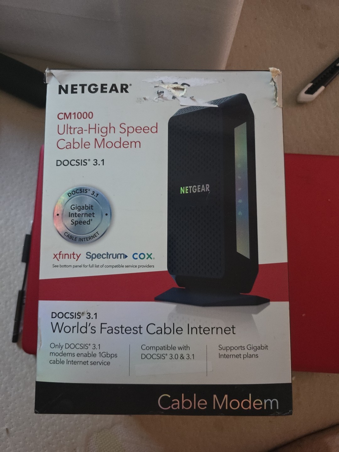 NETGEAR CM1000v2 DOCSIS 3.1 Cable Modem Tested & Working