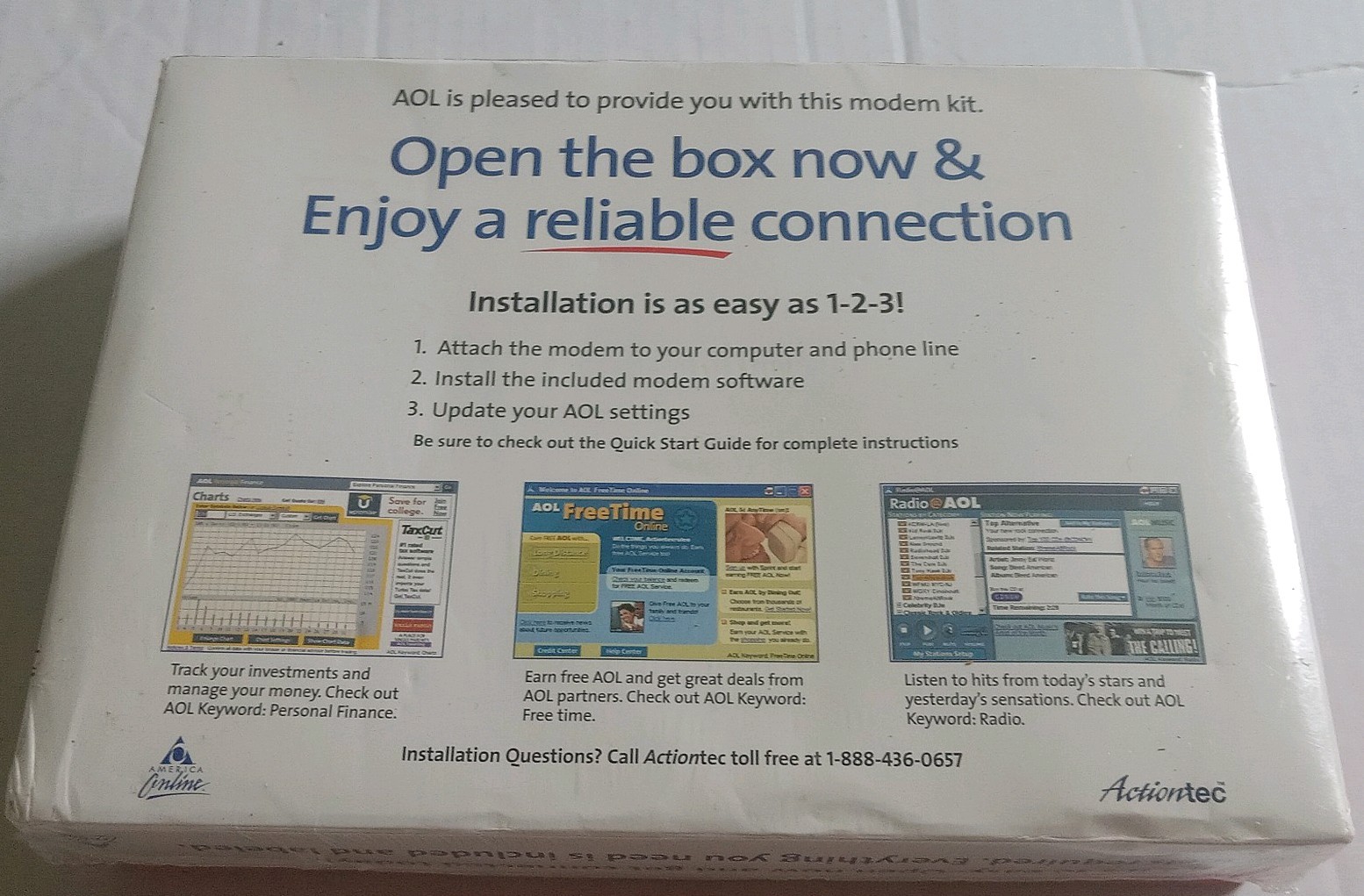 Brand New Sealed Actiontec Modem Kit From AOL. Easy Installation