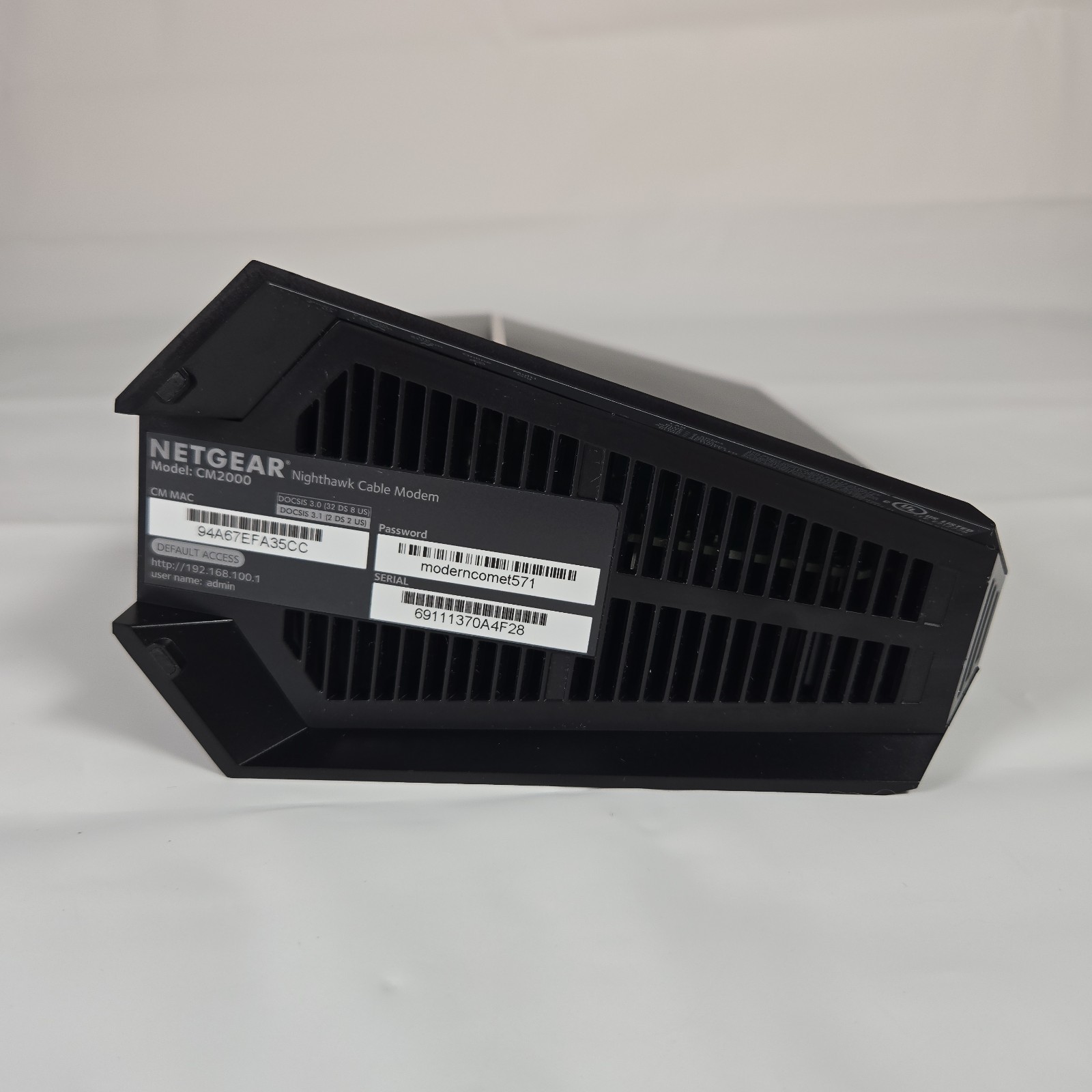 NETGEAR Nighthawk CM2000 DOCSIS 3.1 Cable Modem 2.5Gbps w/ Coax & Ethernet Cable