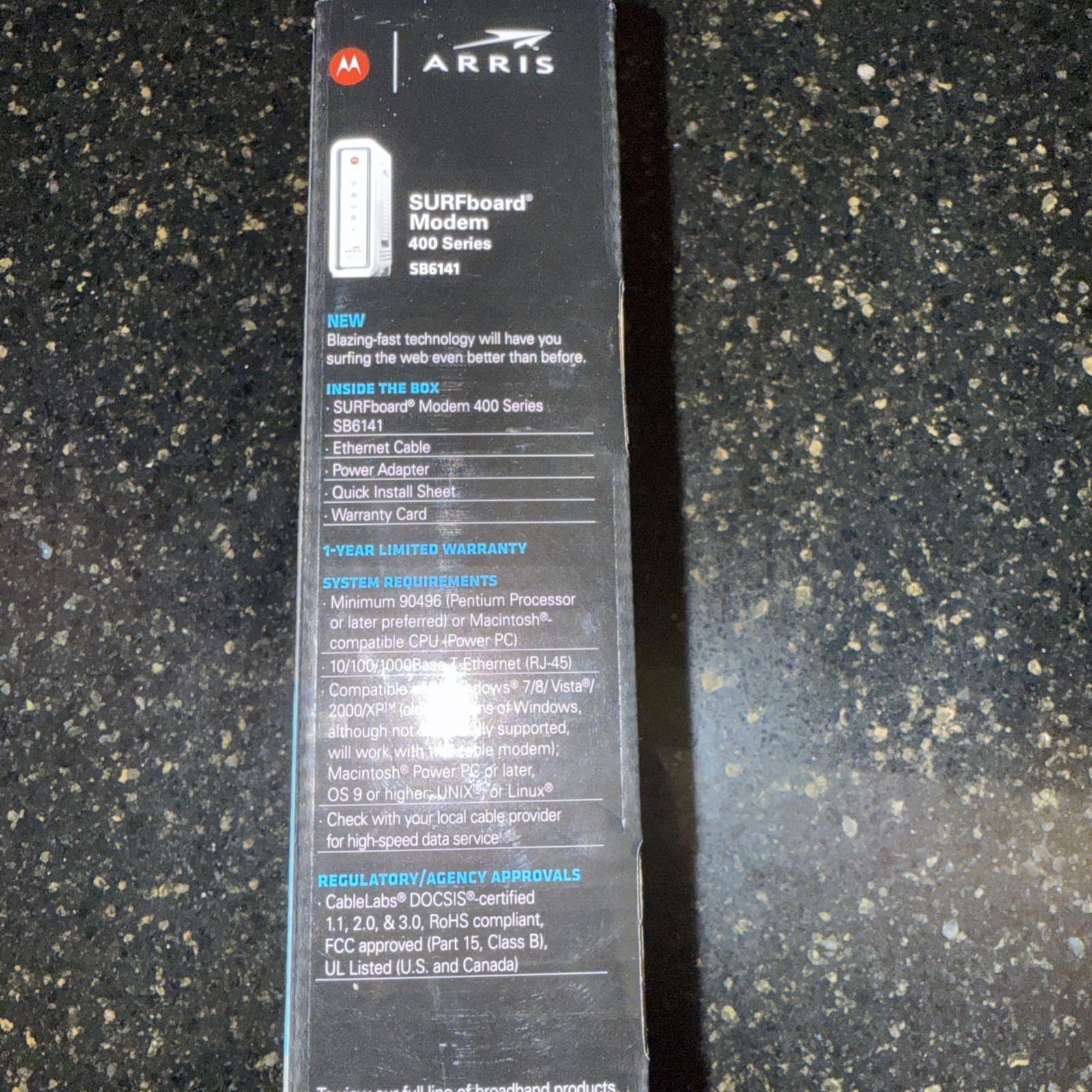 ARRIS / Motorola SurfBoard SB6141 DOCSIS 3.0 Cable Modem – White New Open Box
