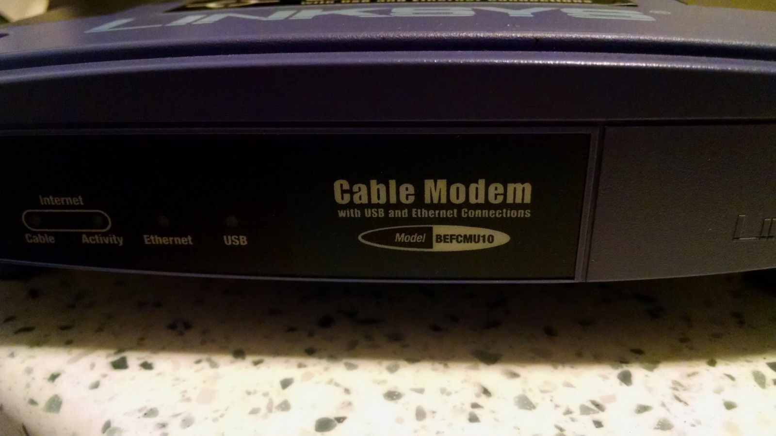 Linksys Cisco Cable Modem Model BEFCMU10 ver 3 with USB/Ethernet Connections