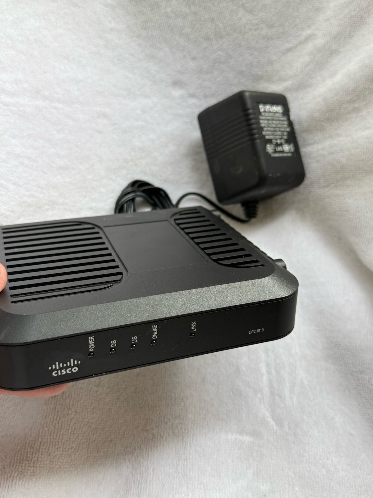 Cisco DPC3010 Cable Modem With Power Cord Black – Works!